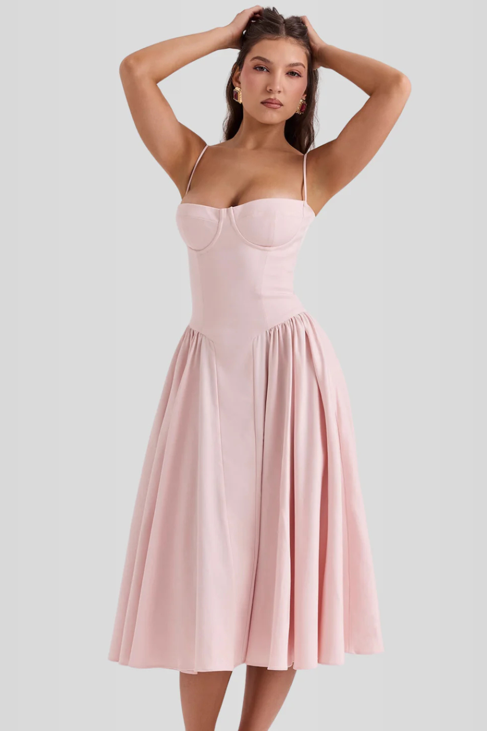 Vestido Midi Slim Modelador - Modelo Yang