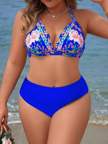 Biquini feminino estampado cintura alta Jazmin. Plus Size