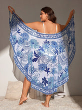 Saída de praia feminina estampada Fanny. Plus Size