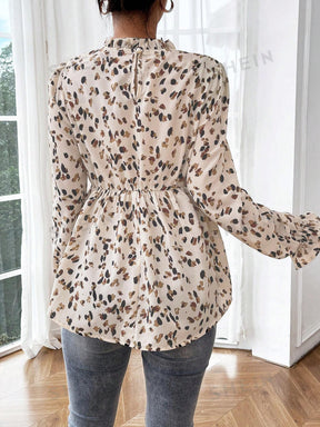 Blusa materna manga longa estampada Kalony