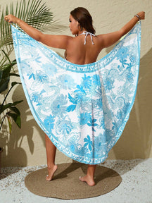 Saída de praia feminina estampada Fanny. Plus Size