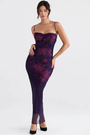Vestido Longo Floral – Primrose Elegance