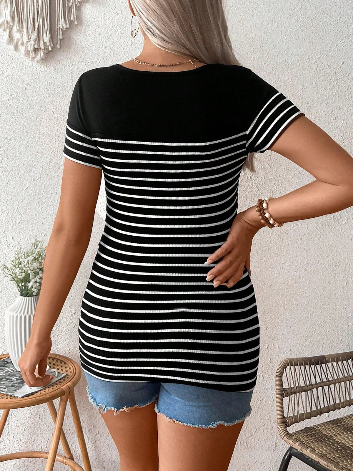 Blusa materna listrada Beatriz