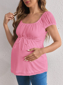 Blusa materna com detalhe de renda Lissa