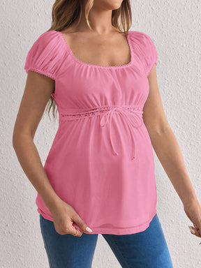 Blusa materna com detalhe de renda Lissa