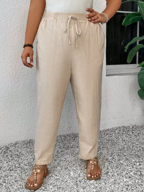 Calça feminina de Linho Priscila. Plus Size