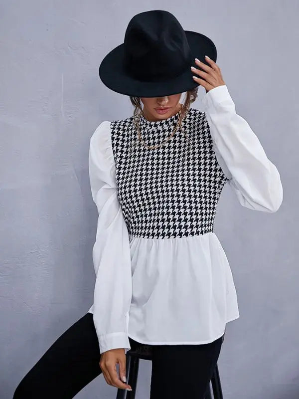 Camisa Feminina Sobreposição Xadrez - Valentina