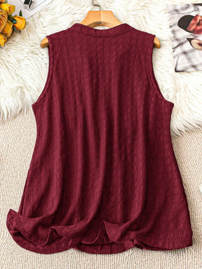 Camisa Regata Feminina Decote em V Regiane. Plus Size