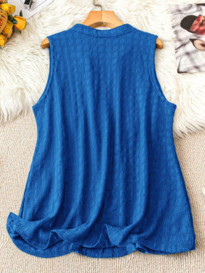 Camisa Regata Feminina Decote em V Regiane. Plus Size