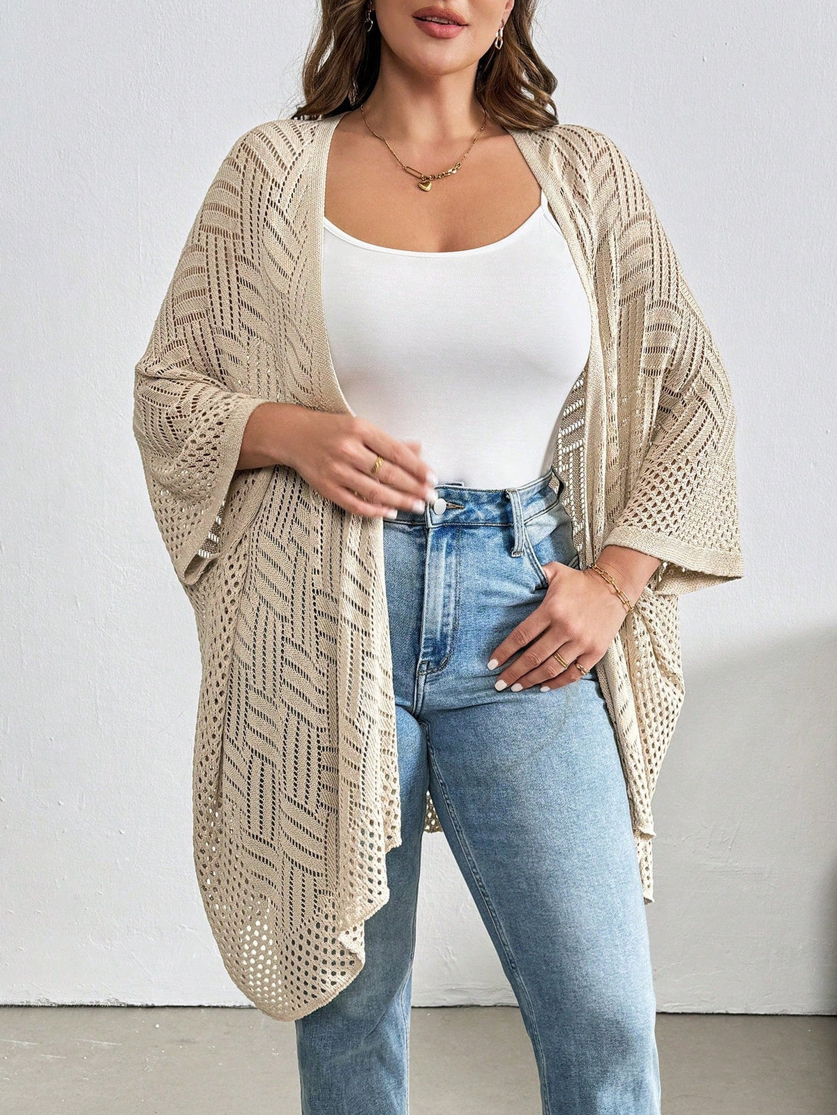 Suéter de Lã Feminino com Detalhe Vazado - Melissa.Plus Size