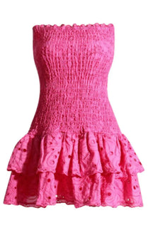 Vestido Mini Em Babados - Modelo Grego