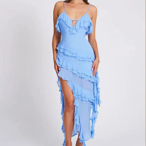 Vestido longo fluído - Modelo Miranda