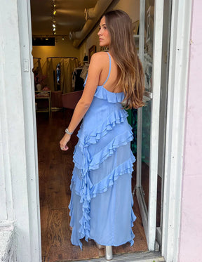Vestido longo fluído - Modelo Miranda