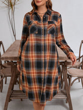 Vestido Feminino Xadrez com bolsos Jessia. Plus Size
