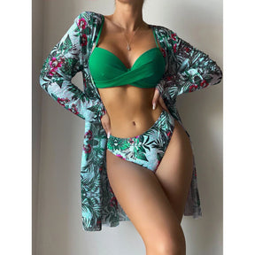 Conjunto Biquíni Feminino Saia de Praia com Bojo Corelle