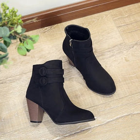 Bota Feminina Salto Alto de Zíper Goddess