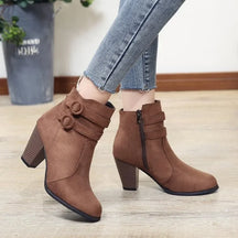 Bota Feminina Salto Alto de Zíper Goddess