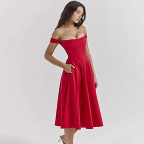 Vestido Midi  Estilo corset - Modelo Aryana