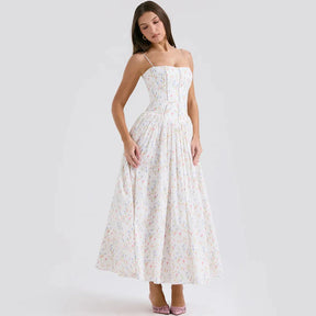 Vestido Midi Floral - Modelo Izzie