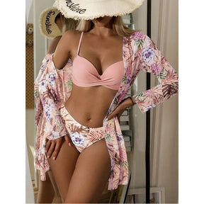 Conjunto Biquíni Feminino Saia de Praia com Bojo Corelle