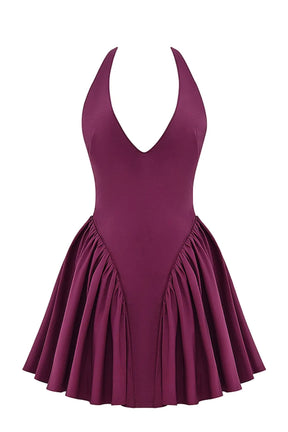 Vestido Curto Modelador Com Alça Vinho Modelo Georginna