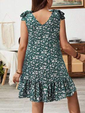 Vestido Feminino Decoração de Laço nos Ombros - Geiliane . Plus Size