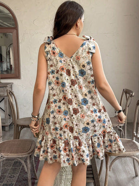 Vestido Feminino Decoração de Laço nos Ombros - Geiliane . Plus Size