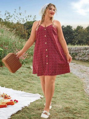 Vestido Feminino com Botões Frontais e Modelagem Soltinha - Poliane . Plus Size