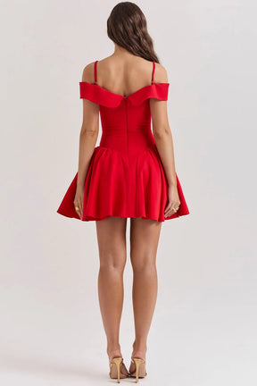Vestido Curto Modelador Off Shoulder