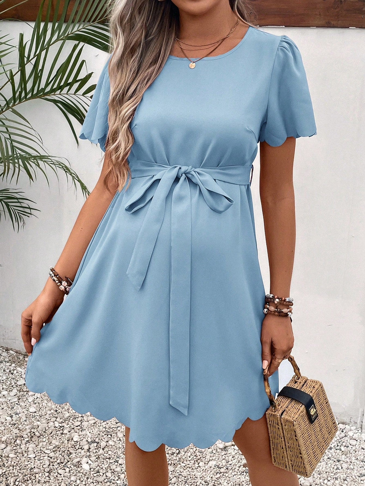 Vestido Feminino Maternal com cinto Susana