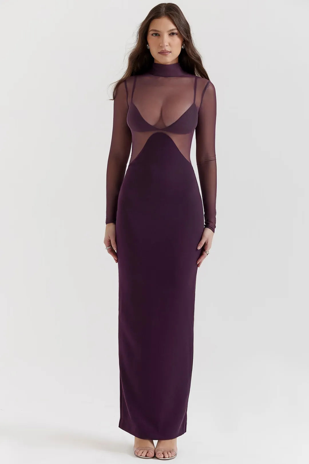 Vestido Longo Para Festas Roxo Modelo Safiya
