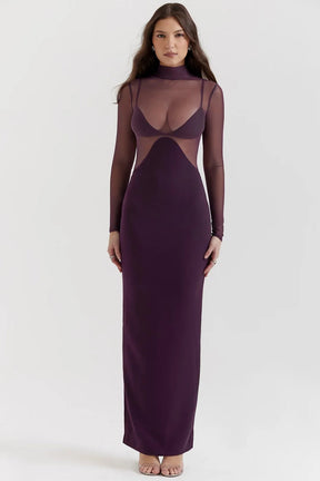 Vestido Longo Para Festas Roxo Modelo Safiya