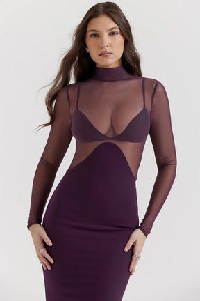 Vestido Longo Para Festas Roxo Modelo Safiya