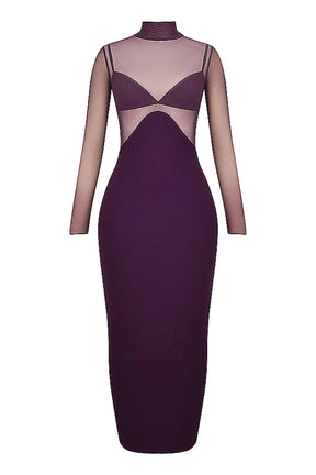 Vestido Longo Para Festas Roxo Modelo Safiya