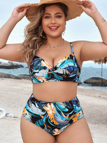 Biquini Feminino Cintura Alta con Push Up Maitê. Plus Size.