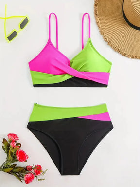Biquíni Feminino Cruzado Duas Cores Mavie