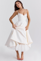 Vestido Midi Cloe - Modela a Cintura | Dupla Camada