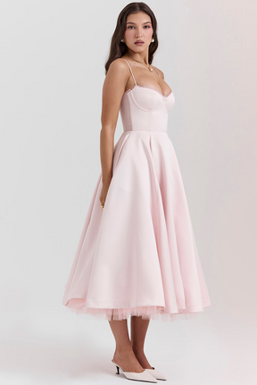 Vestido Midi Cloe - Modela a Cintura | Dupla Camada