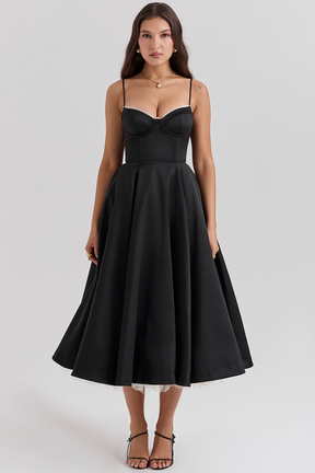 Vestido Midi Cloe - Modela a Cintura | Dupla Camada