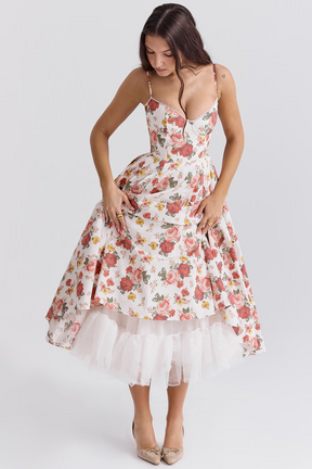 Vestido Midi Cloe - Modela a Cintura | Dupla Camada