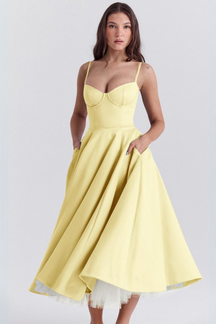 Vestido Midi Cloe - Modela a Cintura | Dupla Camada