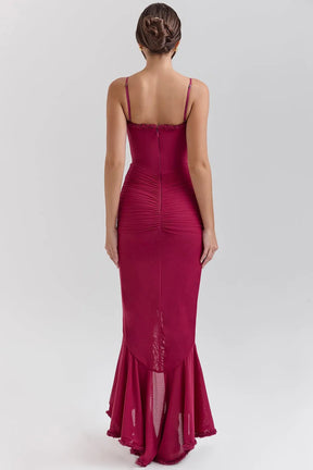 Vestido Longo  Com Babado - Modelo Veronica