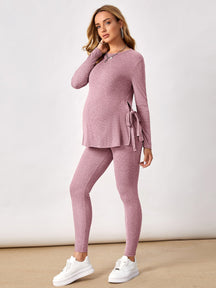 Conjunto Feminino Maternidade Casual Blusa e Calça Camila