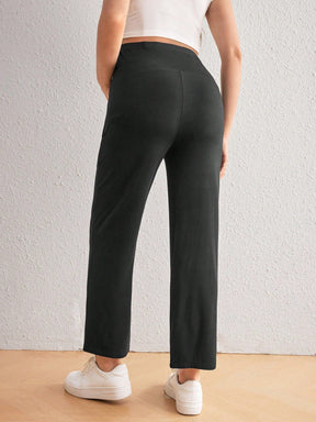 Calça Feminina Maternidade Cintura Larga e Bolso Naomi